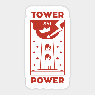 Tower Power Tarot Card Sticker